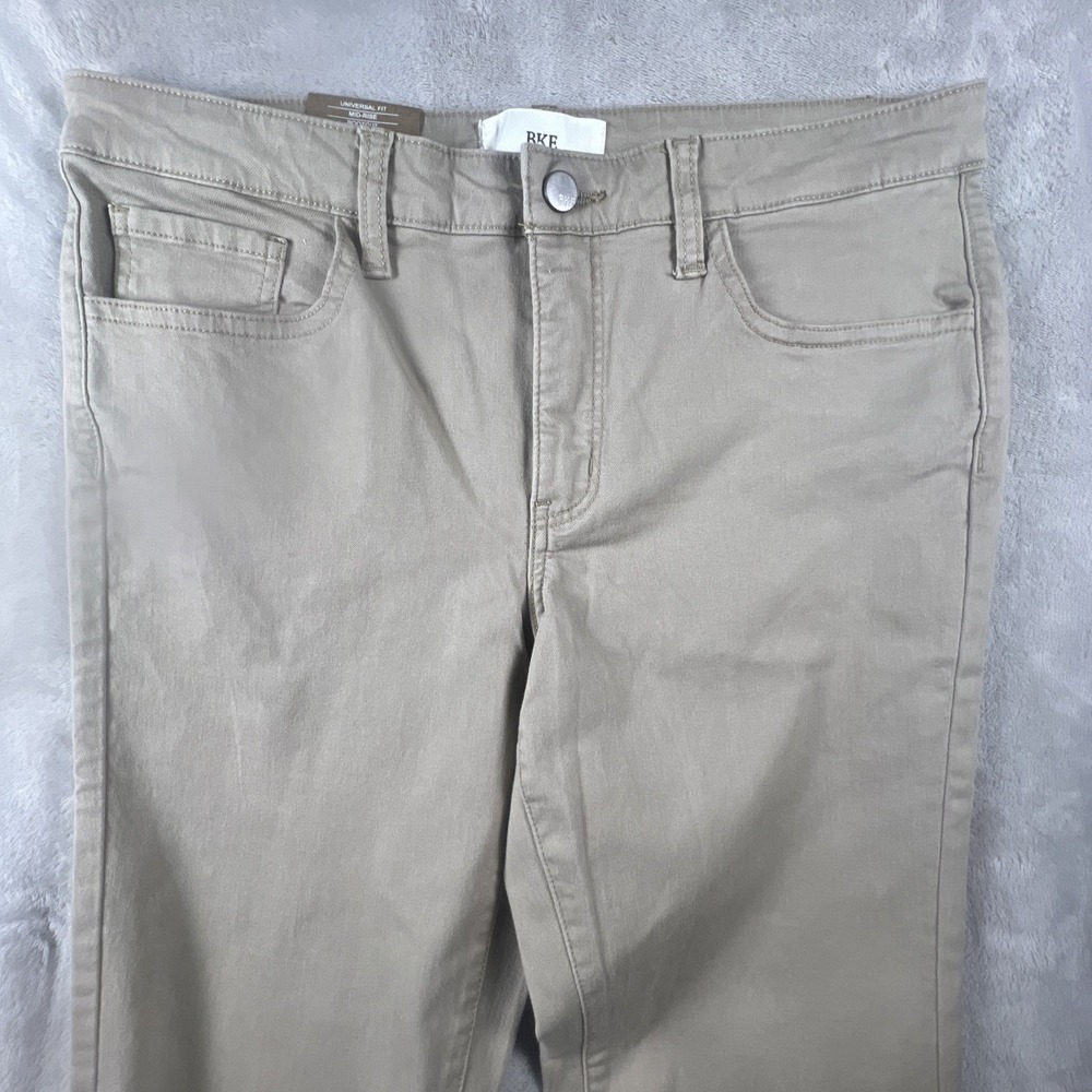 BKE Denim Women's Tan Bootcut Twill 5-Pocket Pants Chinos Size 31x33Cotton Blend